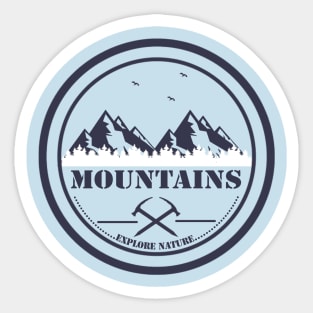 hike mountains to explore nature Sticker